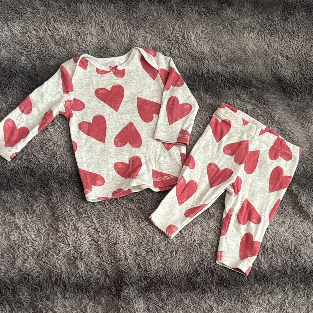 Carter's Red Heart Pajama Set